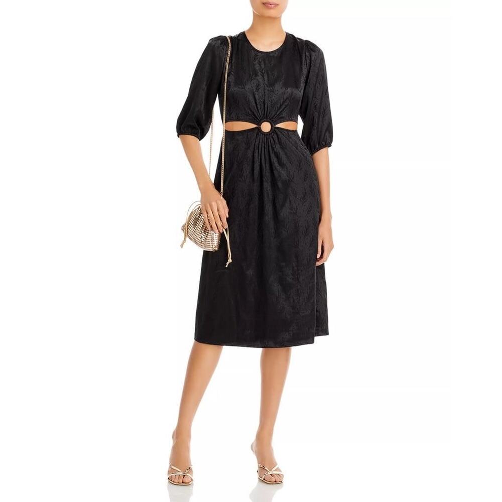 AQUA Cutout O‎ Ring Midriff Dress Size small